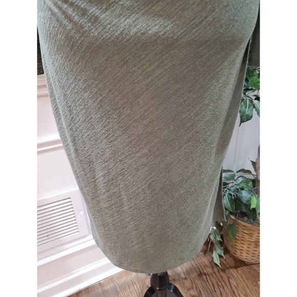 Banana Republic Women Green Polyester Round Neck Long Sleeve Knee Length Dress S - Picture 4 of 14